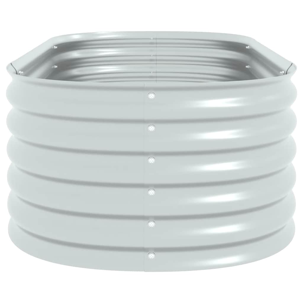 Plantenbak Verhoogd Gegalvaniseerd Staal 160 x 80 x 44 cm Zilver