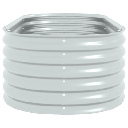 Plantenbak Verhoogd Gegalvaniseerd Staal 160 x 80 x 44 cm Zilver
