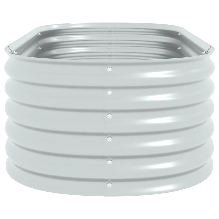 Plantenbak Verhoogd Gegalvaniseerd Staal 160 x 80 x 44 cm Zilver
