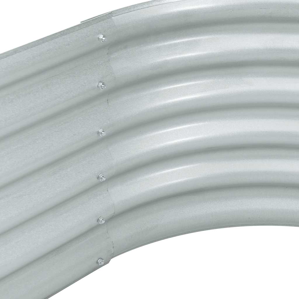 Plantenbak Verhoogd Gegalvaniseerd Staal 160 x 80 x 44 cm Zilver