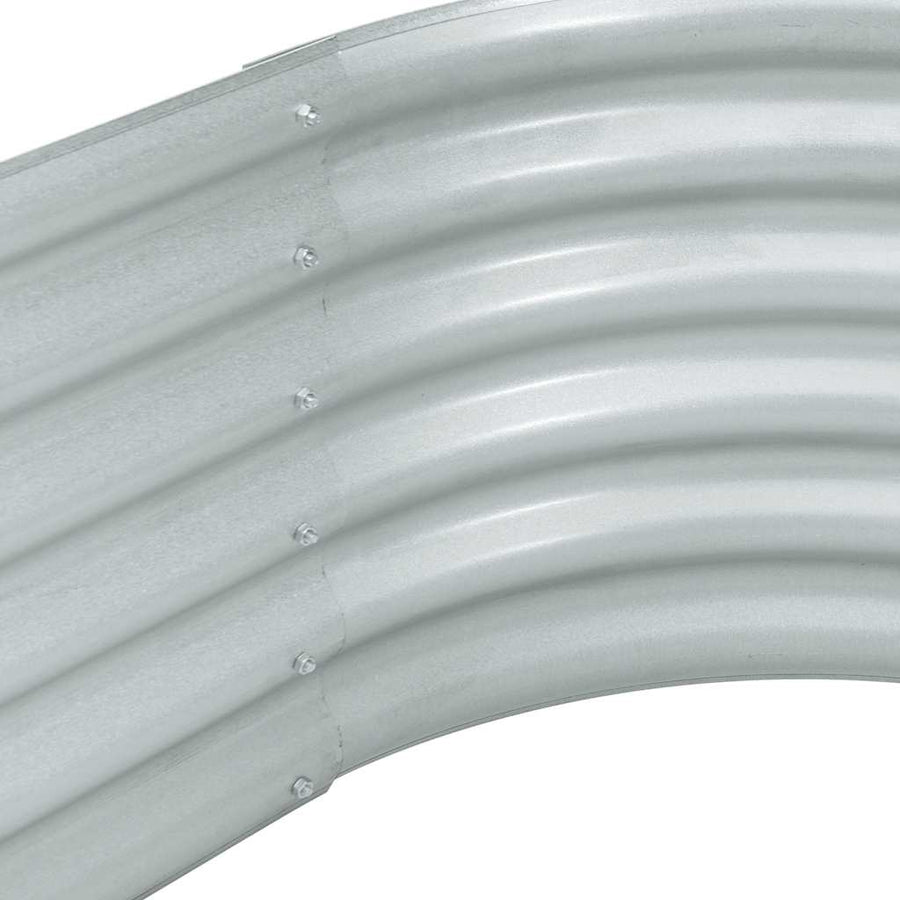 Plantenbak Verhoogd Gegalvaniseerd Staal 160 x 80 x 44 cm Zilver