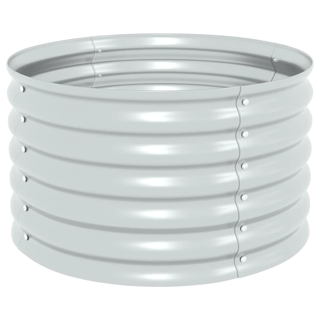 Plantenbak Verhoogd Gegalvaniseerd Staal 80 x 80 x 44 cm Zilver
