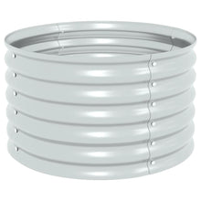 Plantenbak Verhoogd Gegalvaniseerd Staal 80 x 80 x 44 cm Zilver