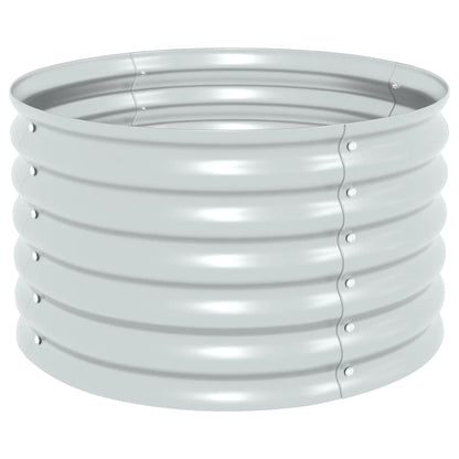 Plantenbak Verhoogd Gegalvaniseerd Staal 80 x 80 x 44 cm Zilver