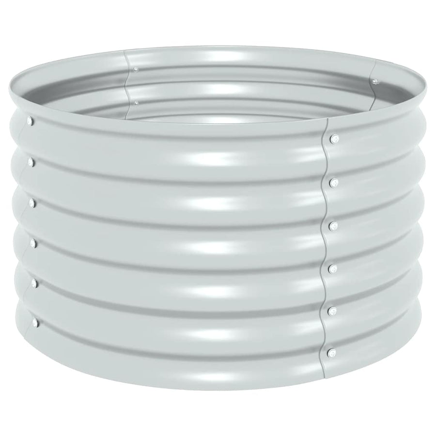 Plantenbak Verhoogd Gegalvaniseerd Staal 80 x 80 x 44 cm Zilver