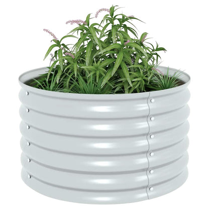 Plantenbak Verhoogd Gegalvaniseerd Staal 80 x 80 x 44 cm Zilver