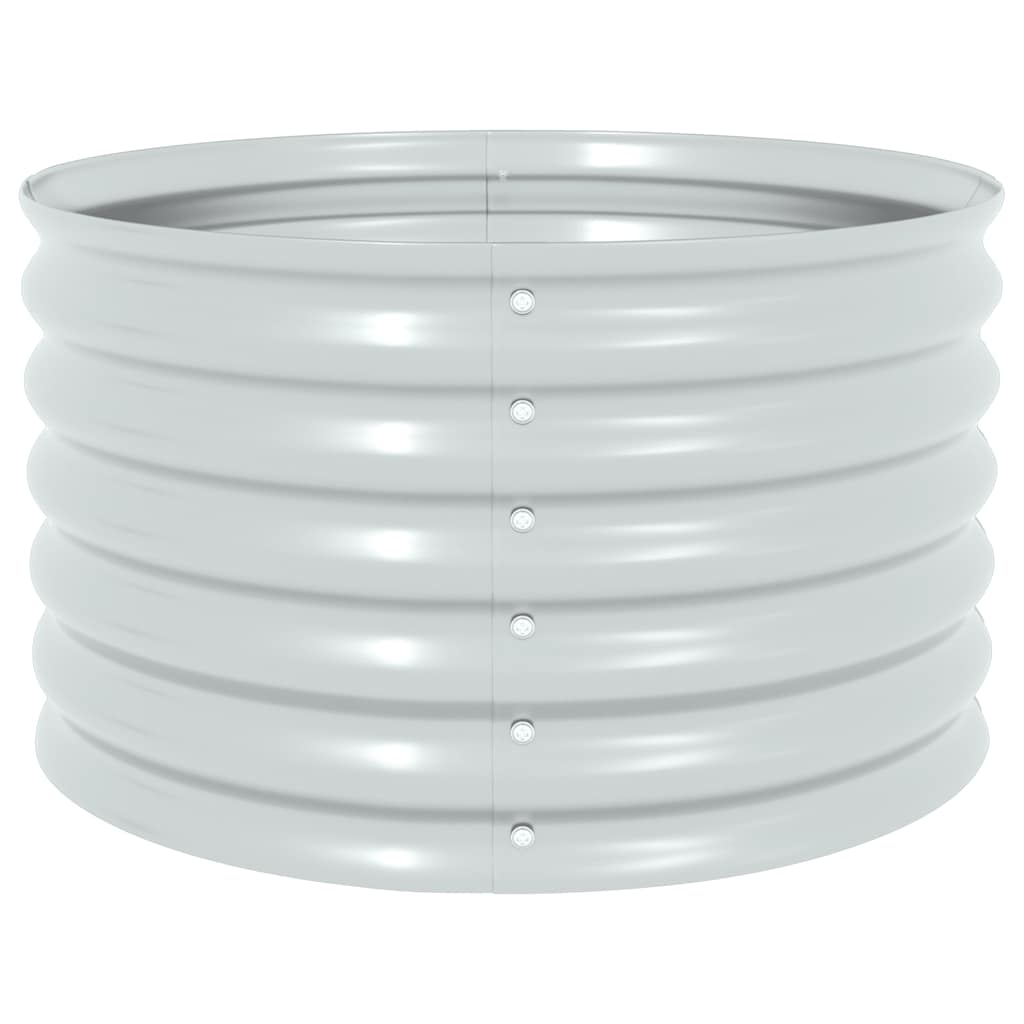 Plantenbak Verhoogd Gegalvaniseerd Staal 80 x 80 x 44 cm Zilver