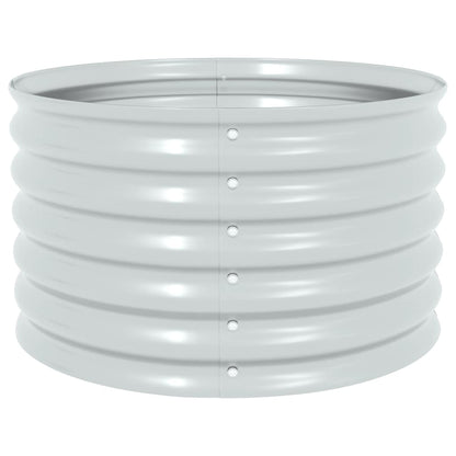 Plantenbak Verhoogd Gegalvaniseerd Staal 80 x 80 x 44 cm Zilver