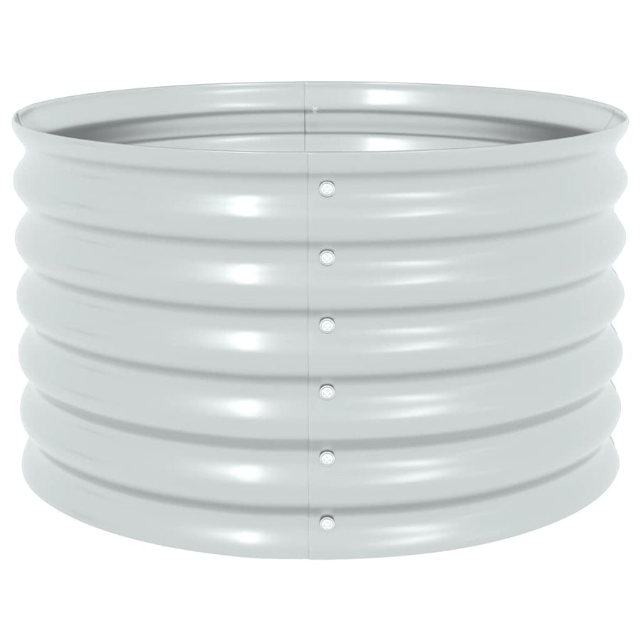 Plantenbak Verhoogd Gegalvaniseerd Staal 80 x 80 x 44 cm Zilver