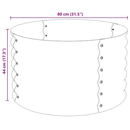 Plantenbak Verhoogd Gegalvaniseerd Staal 80 x 80 x 44 cm Zilver