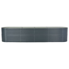 Plantenbak Verhoogd Gegalvaniseerd Staal 400 x 80 x 81 cm Grijs