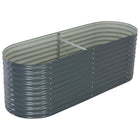 Plantenbak verhoogd 240x80x81 cm gegalvaniseerd staal grijs