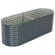 Plantenbak verhoogd 240x80x81 cm gegalvaniseerd staal grijs