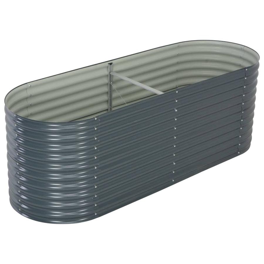 Plantenbak Verhoogd Gegalvaniseerd Staal 240 x 80 x 81 cm Grijs