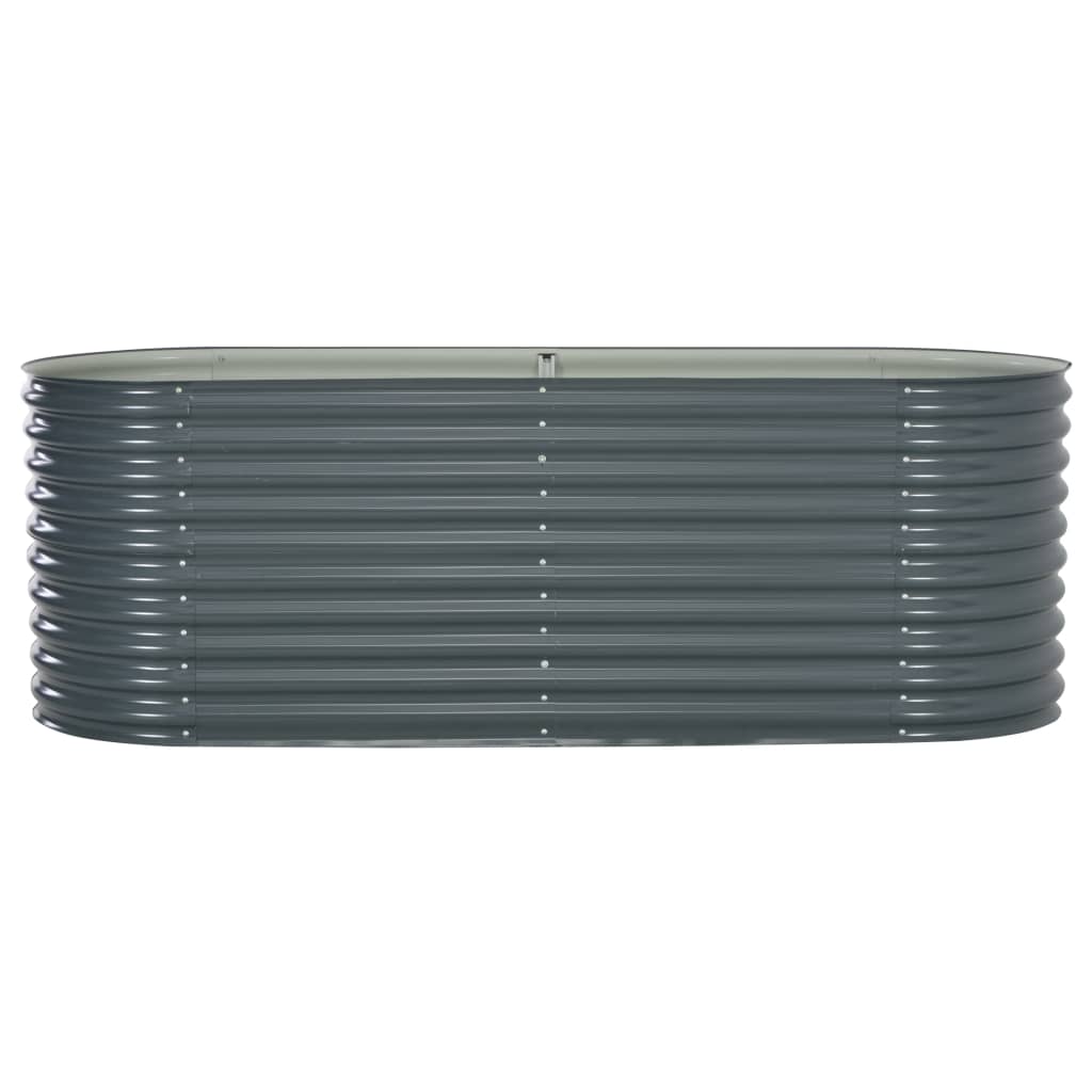 Plantenbak Verhoogd Gegalvaniseerd Staal 240 x 80 x 81 cm Grijs