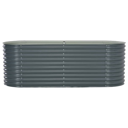 Plantenbak Verhoogd Gegalvaniseerd Staal 240 x 80 x 81 cm Grijs