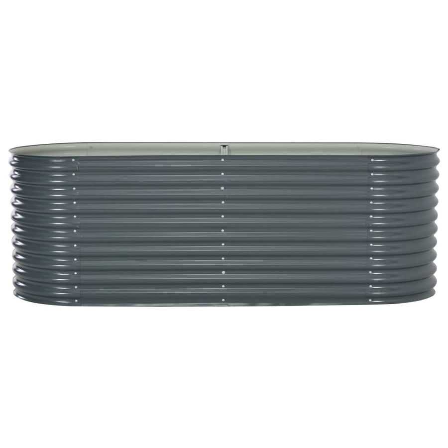 Plantenbak Verhoogd Gegalvaniseerd Staal 240 x 80 x 81 cm Grijs