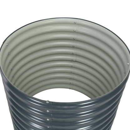 Plantenbak Verhoogd Gegalvaniseerd Staal 80 x 80 x 81 cm Grijs