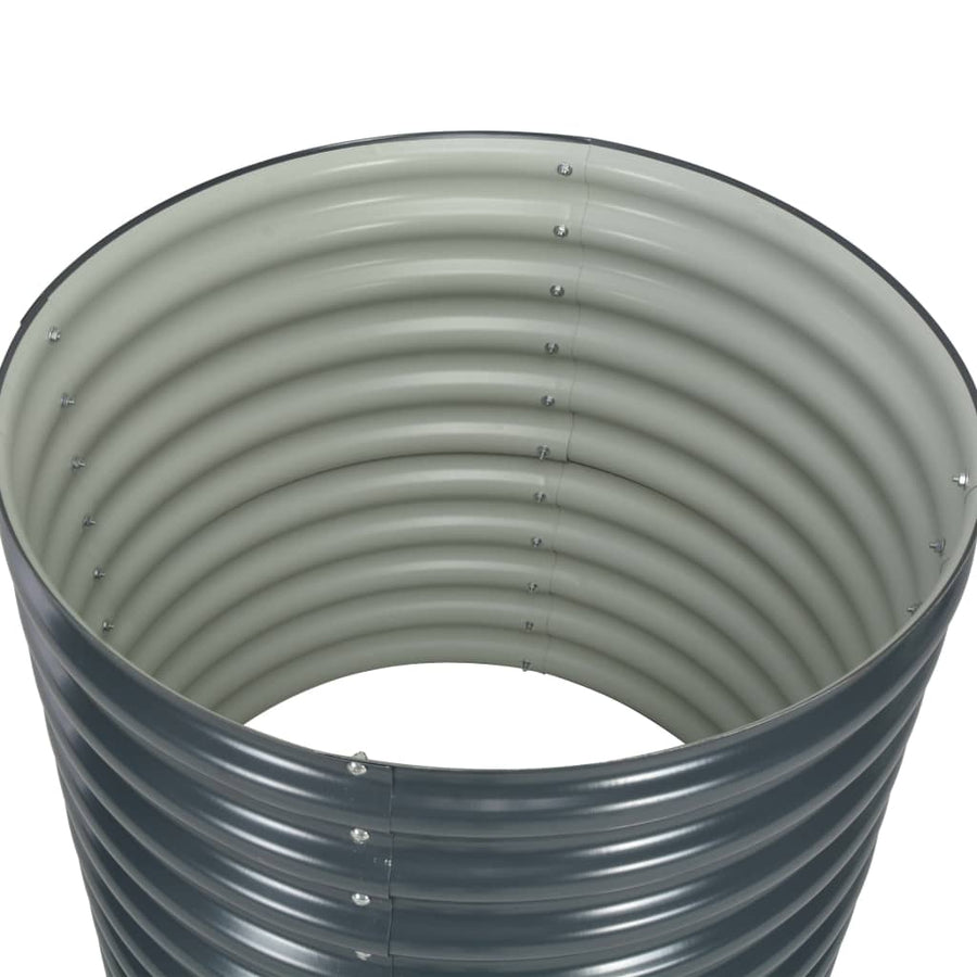 Plantenbak Verhoogd Gegalvaniseerd Staal 80 x 80 x 81 cm Grijs