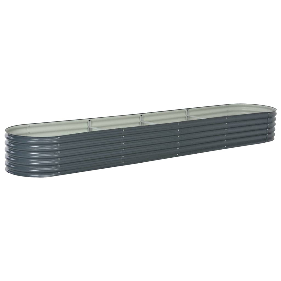 Plantenbak Verhoogd Gegalvaniseerd Staal 400 x 80 x 44 cm Grijs