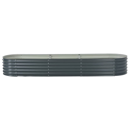 Plantenbak Verhoogd Gegalvaniseerd Staal 320 x 80 x 44 cm Grijs