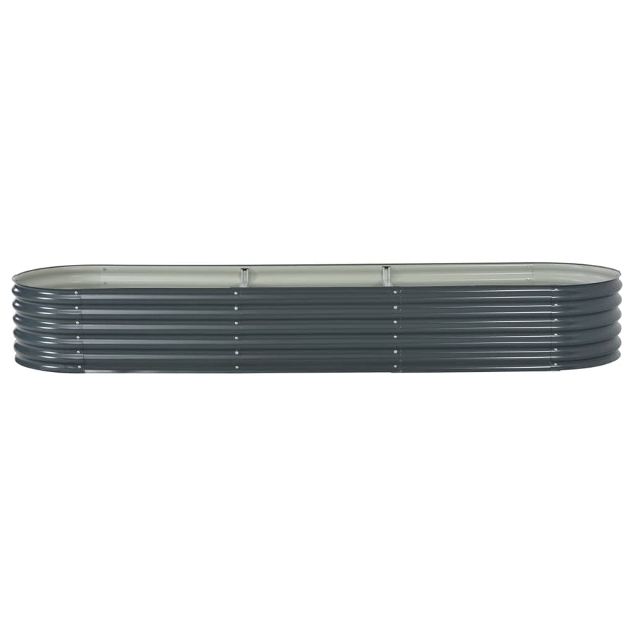 Plantenbak Verhoogd Gegalvaniseerd Staal 320 x 80 x 44 cm Grijs