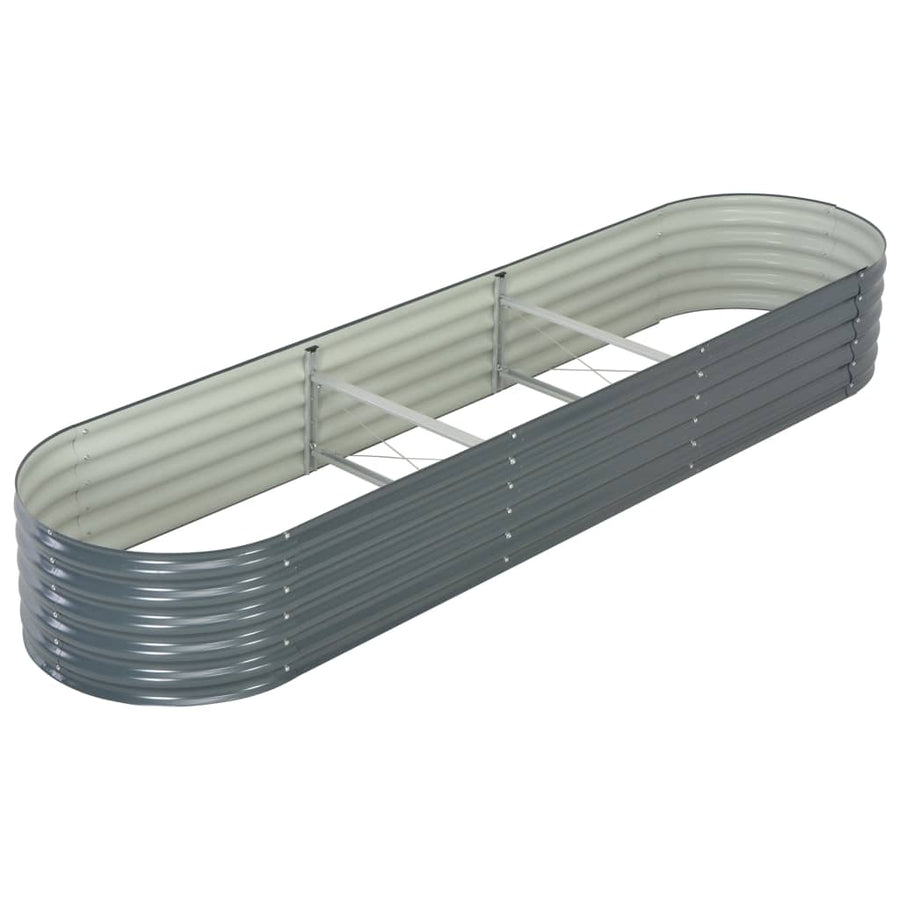 Plantenbak Verhoogd Gegalvaniseerd Staal 320 x 80 x 44 cm Grijs