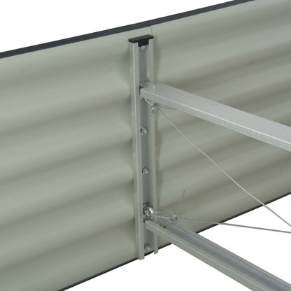 Plantenbak Verhoogd Gegalvaniseerd Staal 320 x 80 x 44 cm Grijs