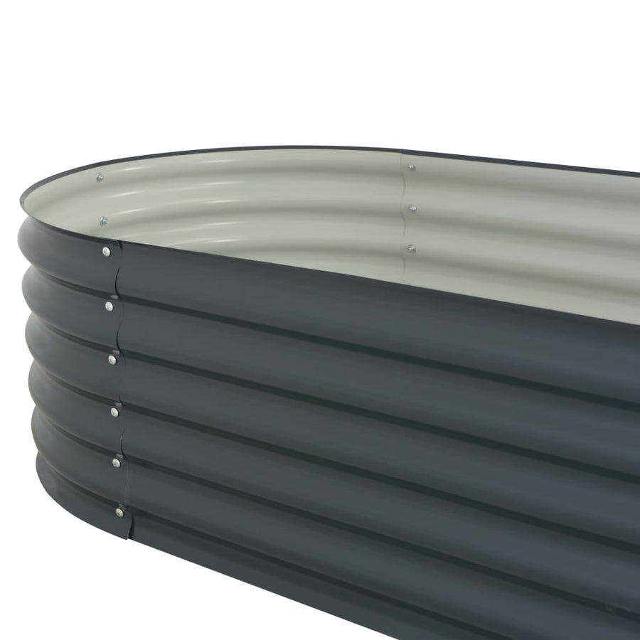 Plantenbak Verhoogd Gegalvaniseerd Staal 320 x 80 x 44 cm Grijs