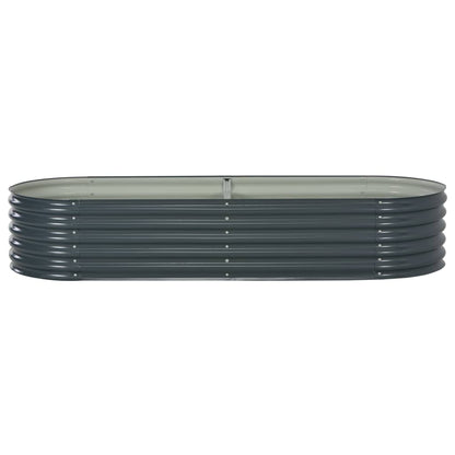 Plantenbak Verhoogd Gegalvaniseerd Staal 240 x 80 x 44 cm Grijs