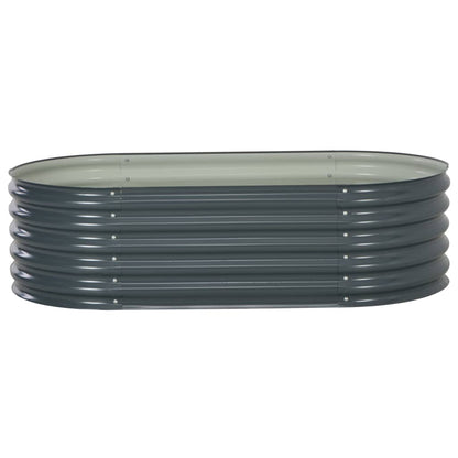 Plantenbak Verhoogd Gegalvaniseerd Staal 160 x 80 x 44 cm Grijs