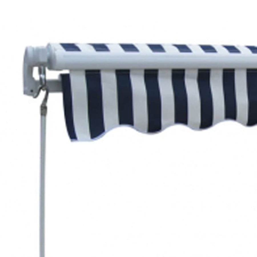 Luifel Handmatig Uittrekbaar 300 Cm / Blauw en wit