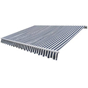 Luifel uitschuifbaar 400 cm blauw wit gemotoriseerd