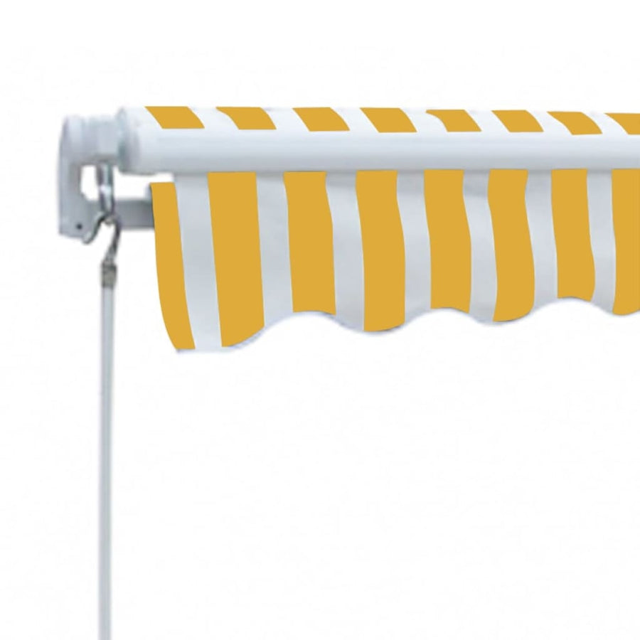 Luifel Handmatig Uittrekbaar 300 Cm / Geel en wit