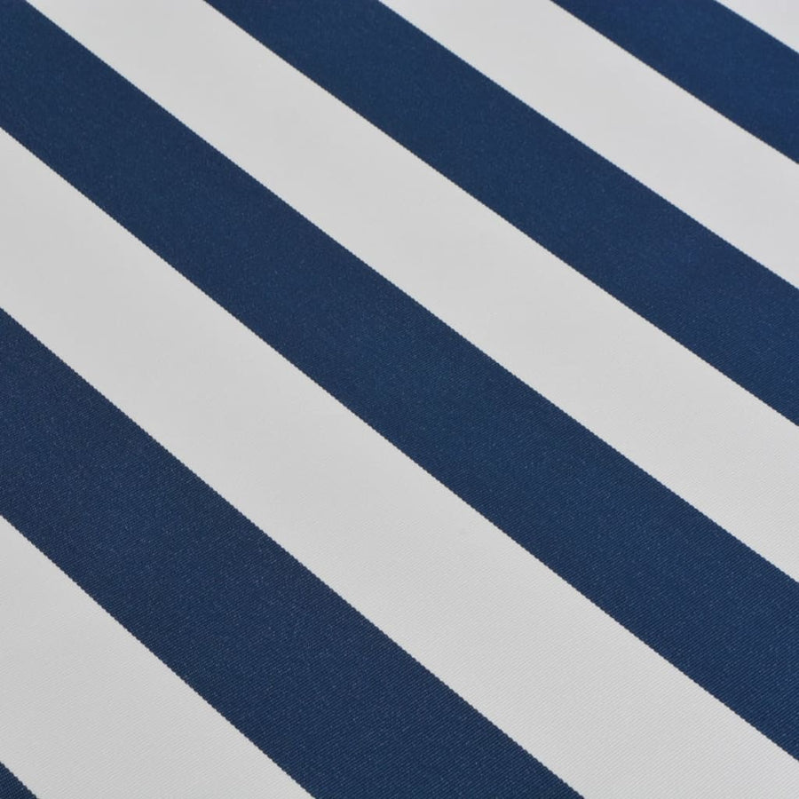 Luifel Handmatig Uittrekbaar / 450 cm Blauw en wit