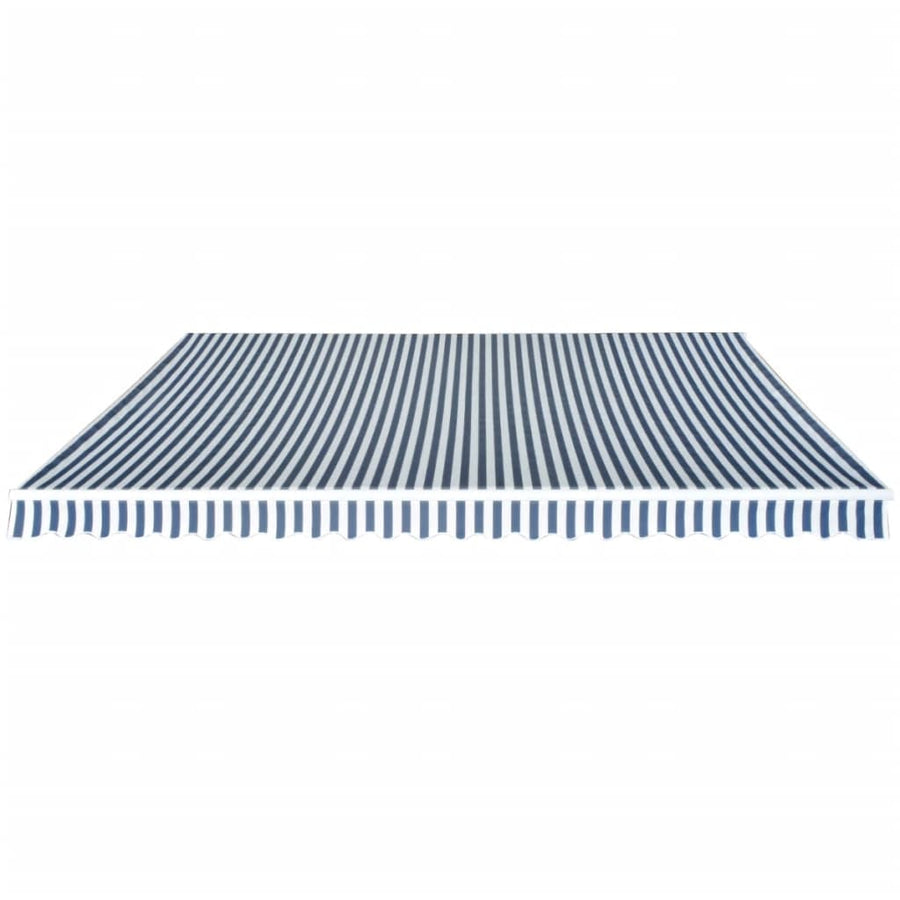 Luifel Handmatig Uittrekbaar / 500 cm Blauw en wit