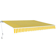 Luifel uittrekbaar 400 cm geel wit