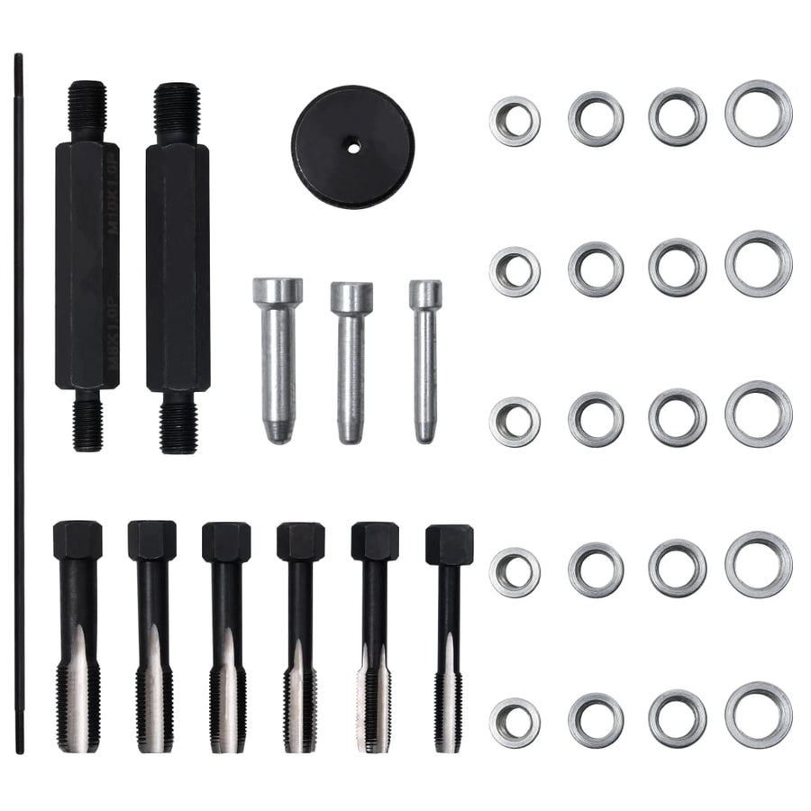 33-Delige Gloeibougie Schroefdraadreparatieset M8 M10 M12
