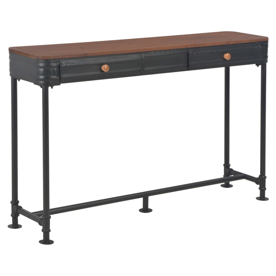 Wandtafel Met 2 Lades 120X30X75 Cm Massief Vurenhout