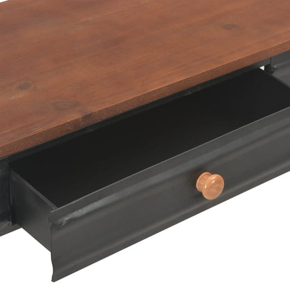 Wandtafel Met 2 Lades 120X30X75 Cm Massief Vurenhout