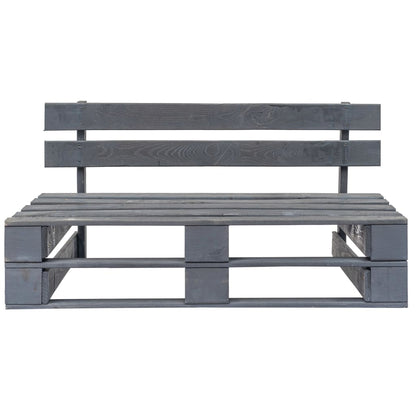 Tuinbank Pallet Met Grijze Kussens Grenenhout 1 Grijs