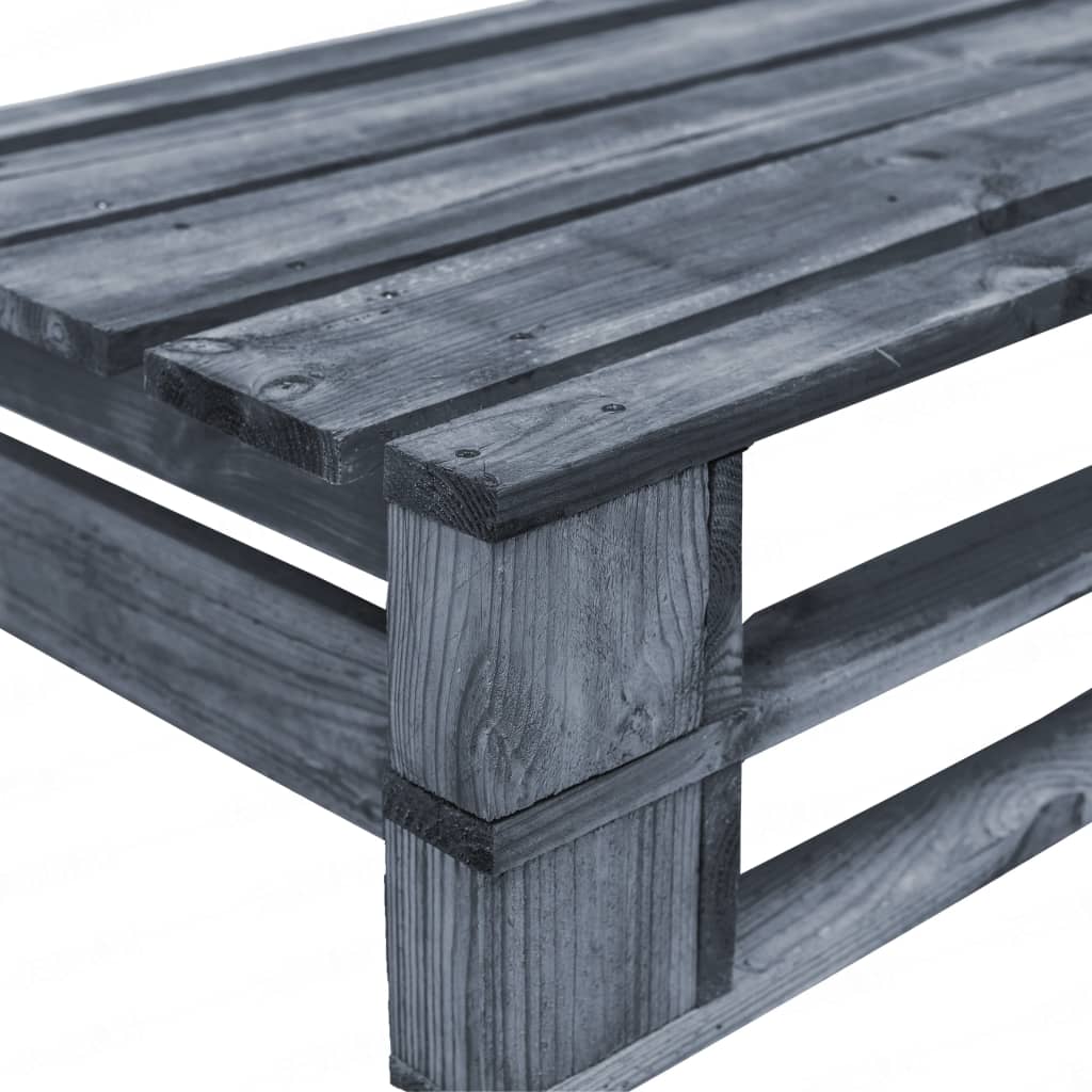 Tuinbank Pallet Met Grijze Kussens Grenenhout 1 Grijs