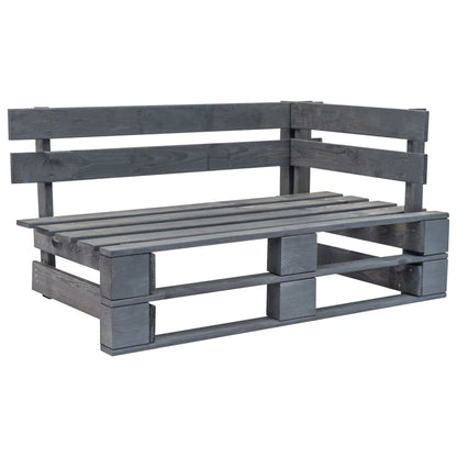 Tuinbank Pallet Met Rode Kussens Grenenhout Grijs en rood