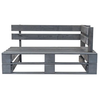 Tuinbank Pallet Met Rode Kussens Grenenhout Grijs en rood