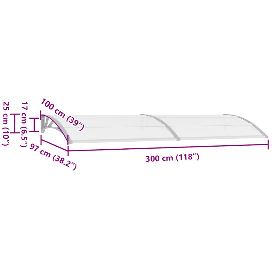 Deurluifel Pc 300 x 100 cm