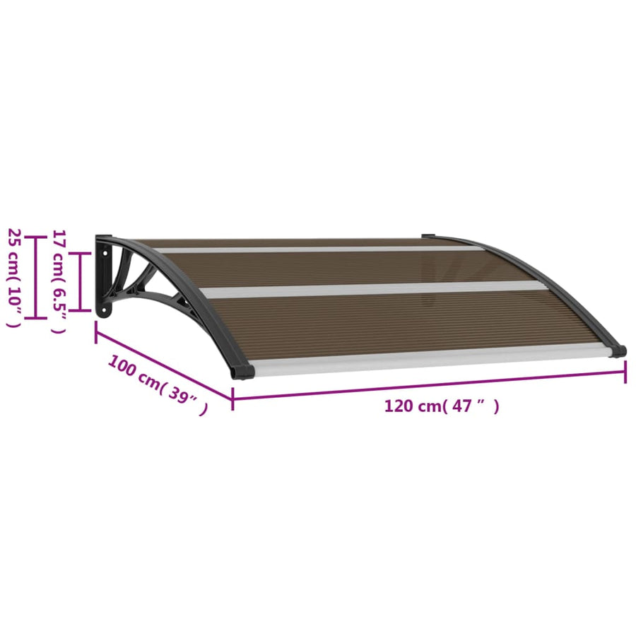 Deurluifel Pc 120 x 100 cm Bruin en zwart