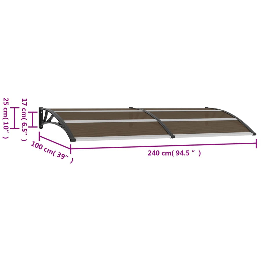 Deurluifel Pc 240 x 100 cm Bruin en zwart