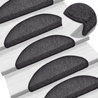 Trapmatten 15 st 56x17x3 cm Antraciet Halfrond