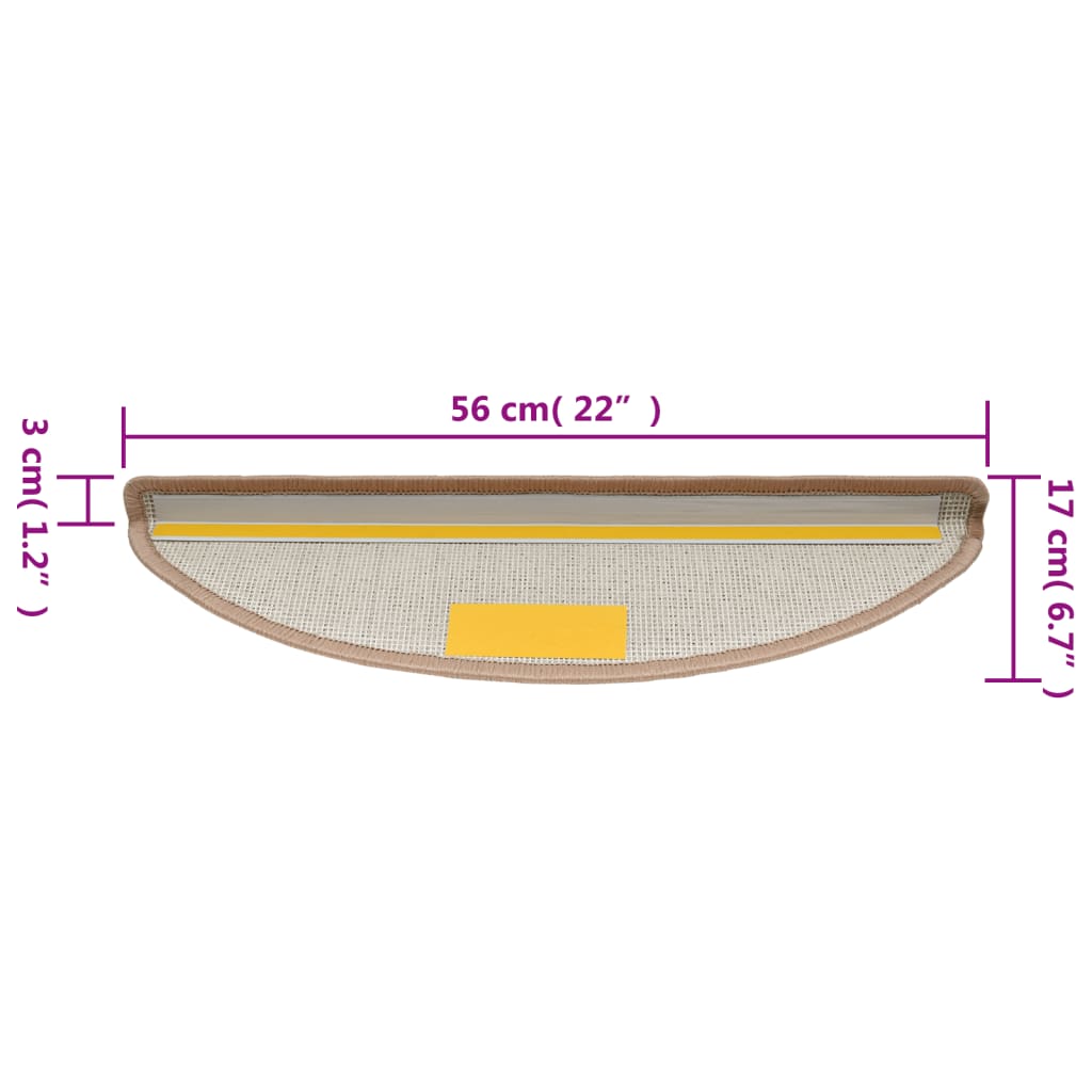 15 st Trapmatten 56x17x3 cm lichtbruin 15 56 x 17 x 3 cm Lichtbruin