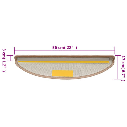 15 st Trapmatten 56x17x3 cm lichtbruin 15 56 x 17 x 3 cm Lichtbruin